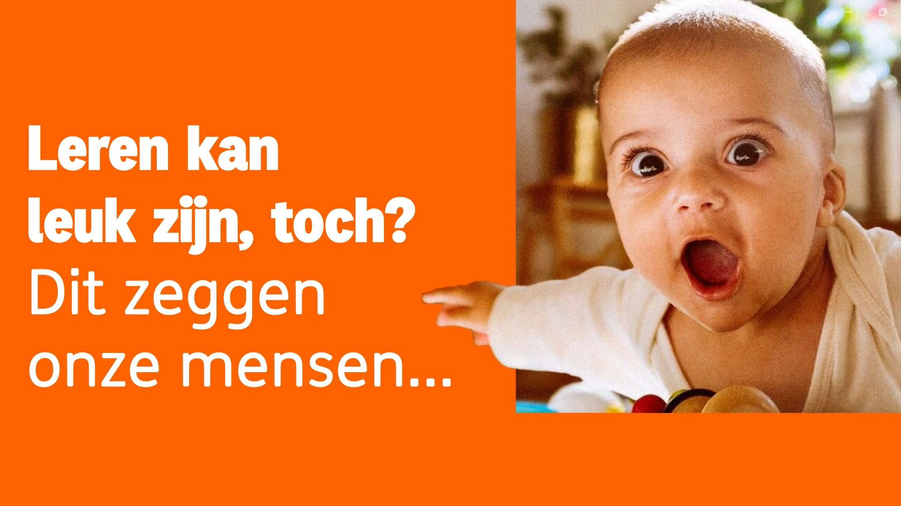 Wat denken ING-medewerkers over leermogelijkheden?