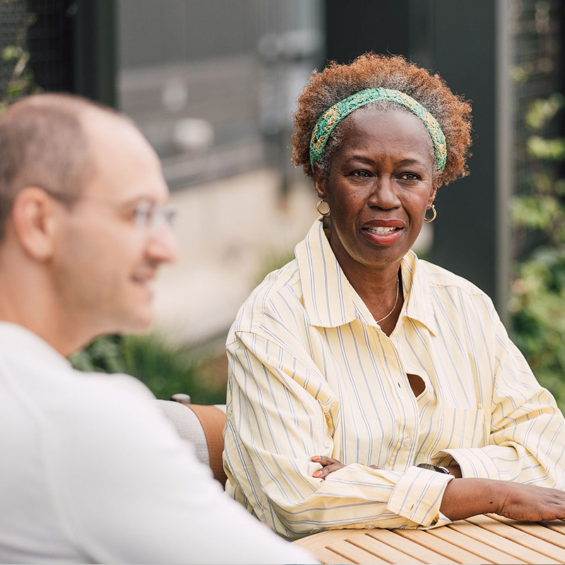 Sanofi colleagues in discussion