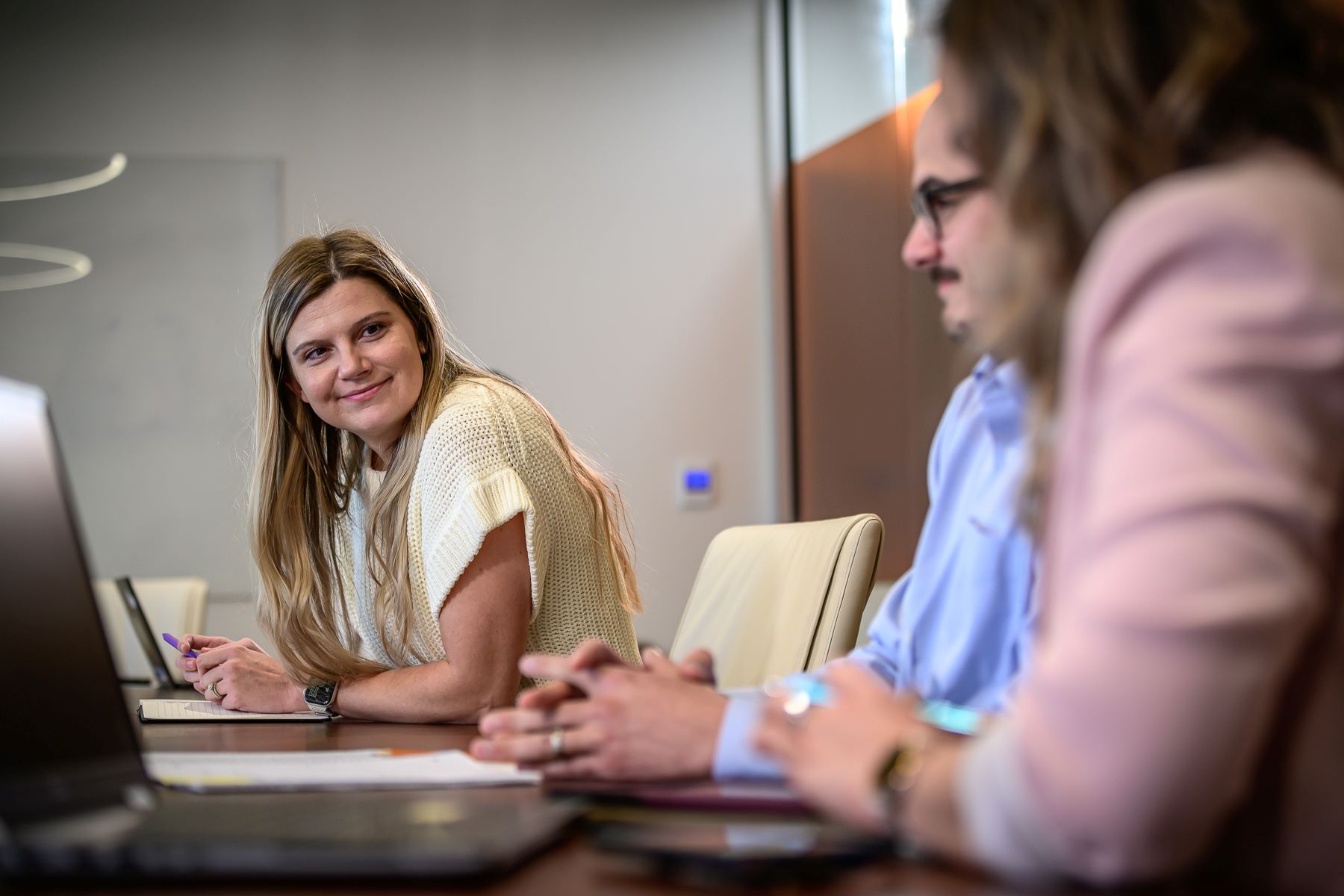 Employee collaborating