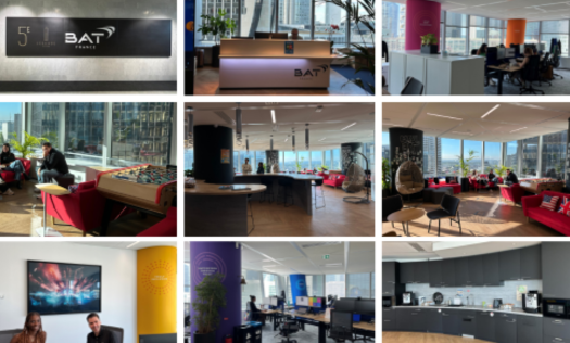 Collage of spaces in the BAT France office