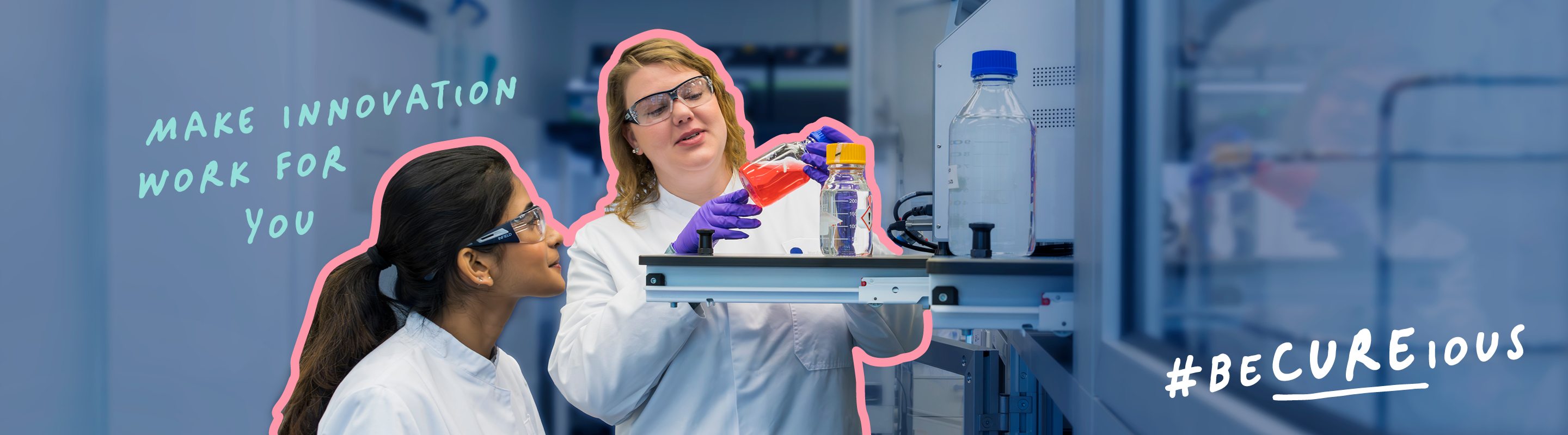 Two Evotech employees in a lab