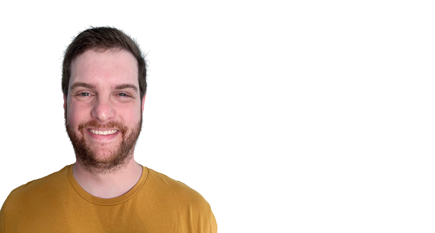 Man looking at camera smiling with transparent background