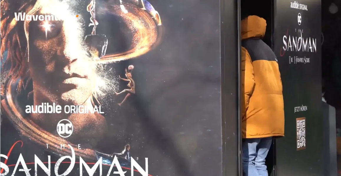 Man going into store