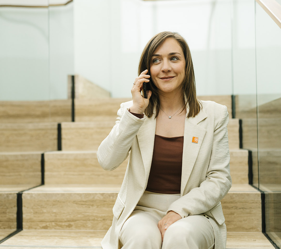 Melissa is on the phone