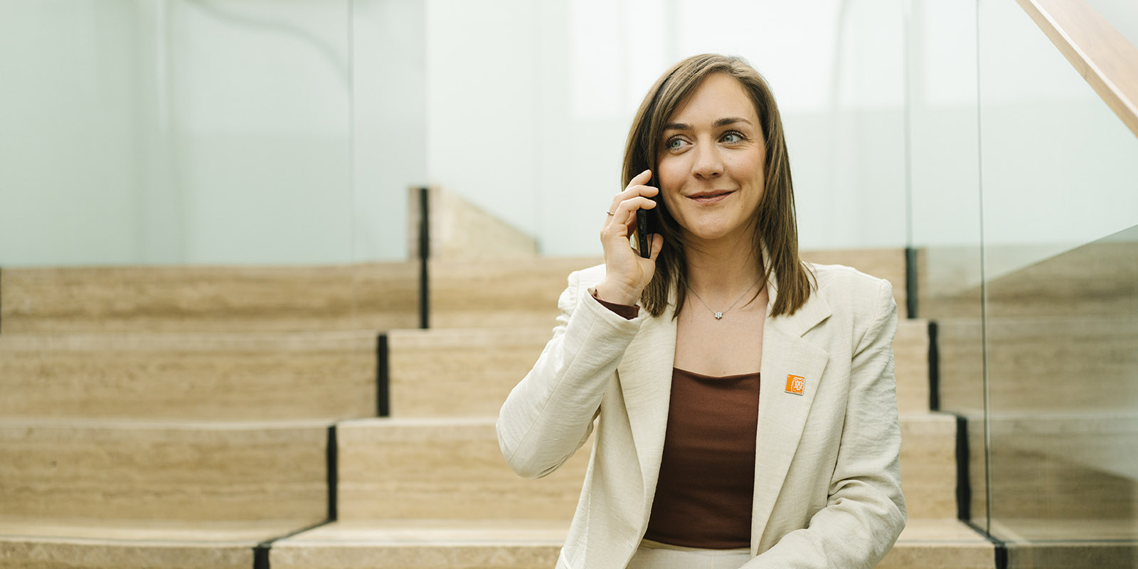 Melissa is on her phone