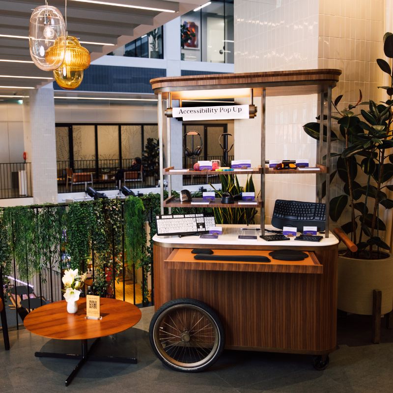 Accessibility pop up in Sanofi office