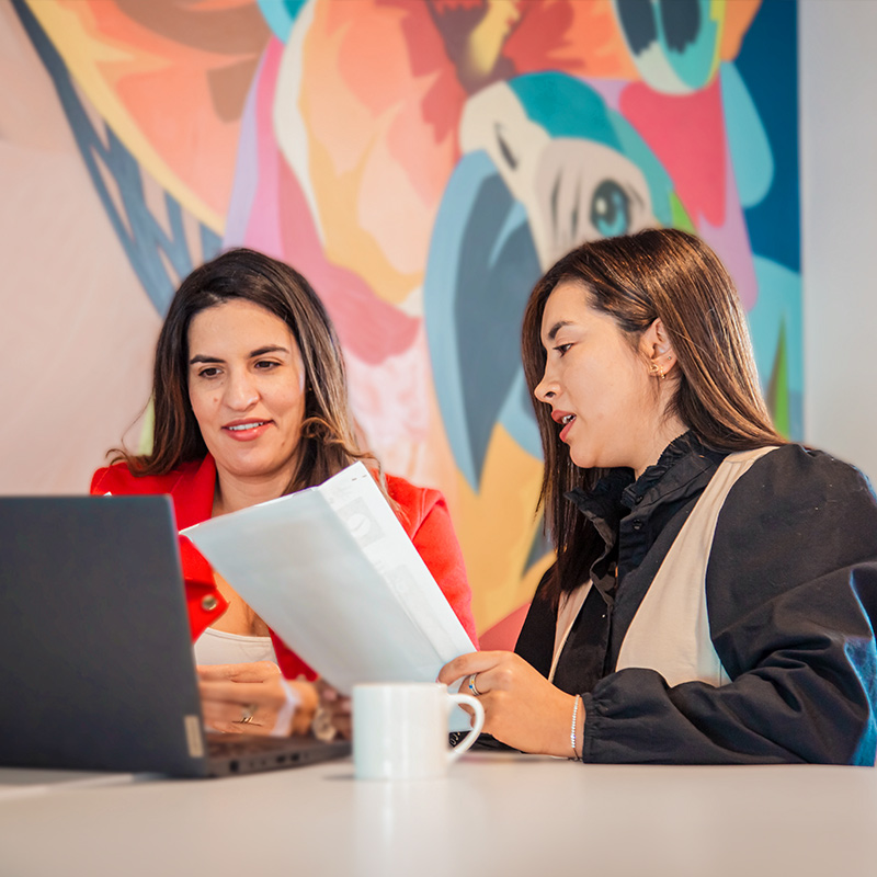 Two Sanofians working in the Bogota Hub