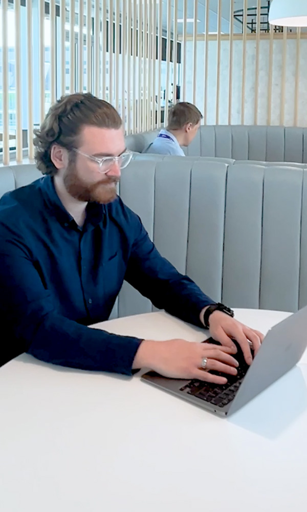 James working at Sanofi office in the United Kingdom