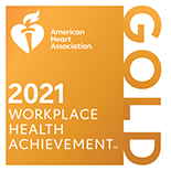American Heart Assosciation GOLD 2021 Workplace Health Achievement