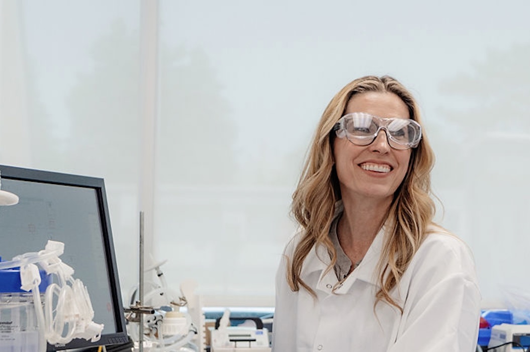 Scientist in a Sanofi lab