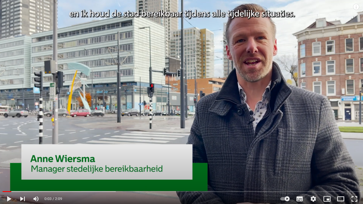 Anne over zijn werk als manager stedelijke bereikbaarheid.
