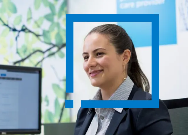 health insurance agent smiling