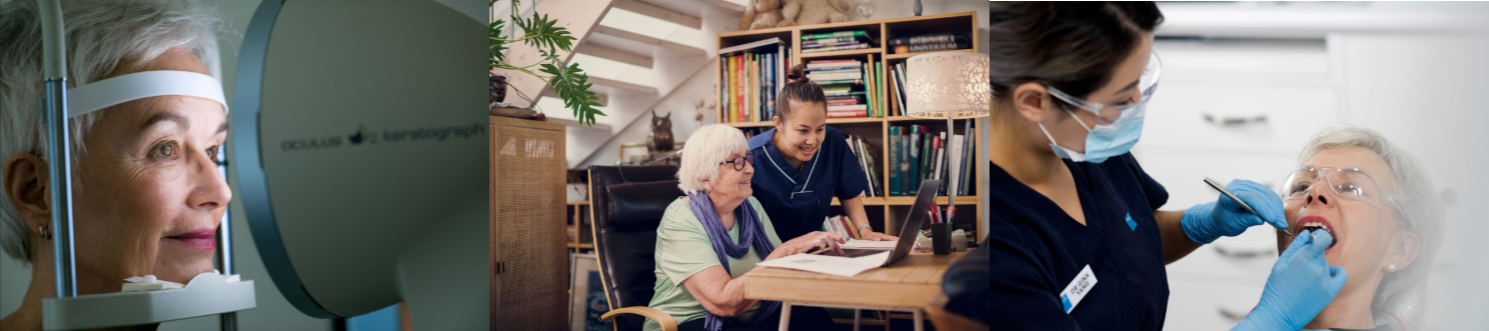 Healthcare services shown across three care settings