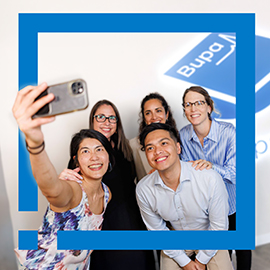 Bupa Employee taking selfie