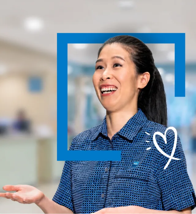 employee smiling