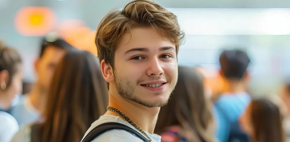 Young man posing