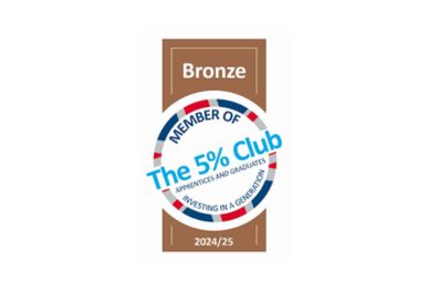 Bronze badge: Member of The 5% Club 2024/25