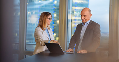 People sitting in a modern lounge