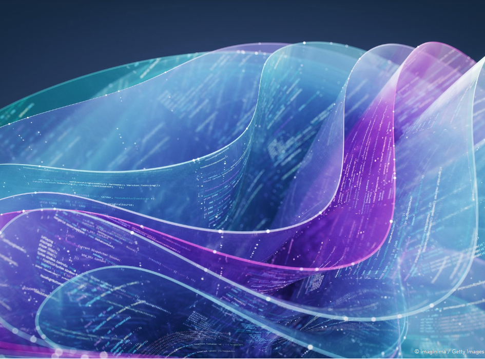 Abstract waves of digital data