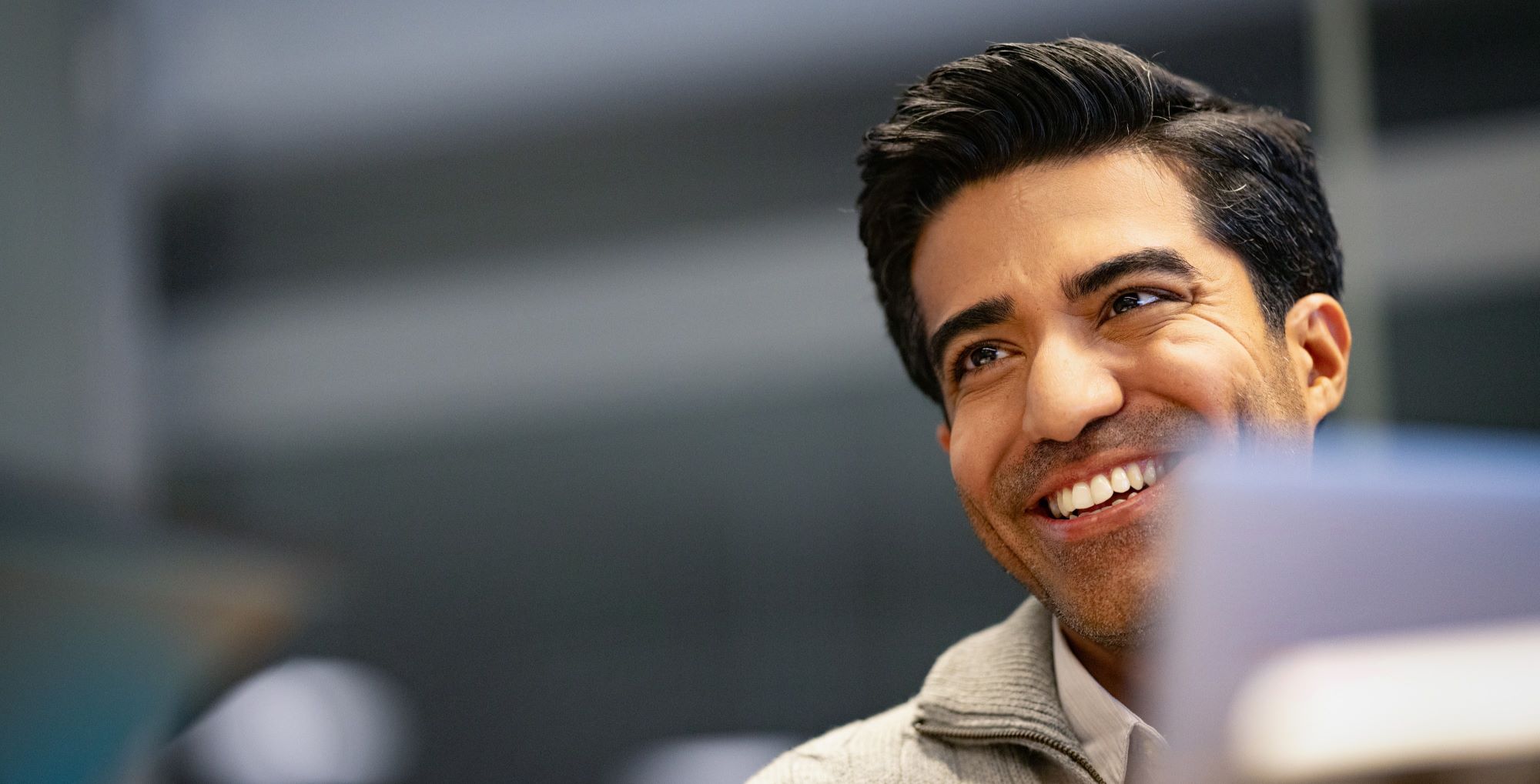 Young man smiling into the camera