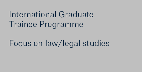 International Graduate Trainee Programme - law/legal studies