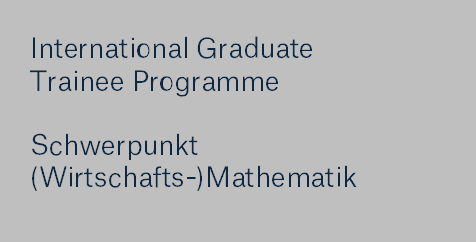 International Graduate Trainee Programme - Mathematik