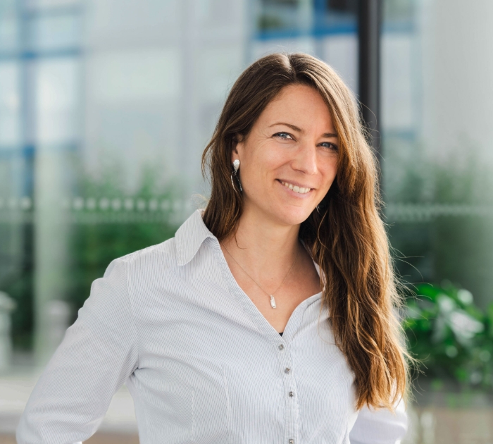 Smiling woman in a professional portrait