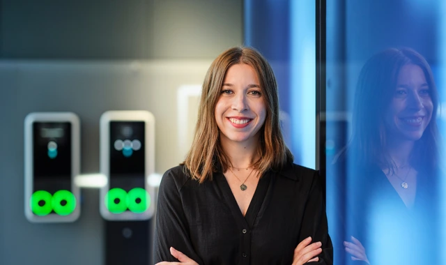 Smiling professional woman in modern office