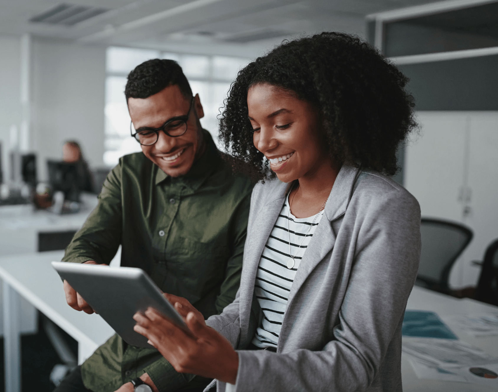 People working together in a professional office environment
