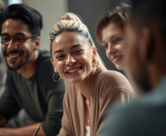 People working together in a professional office environment