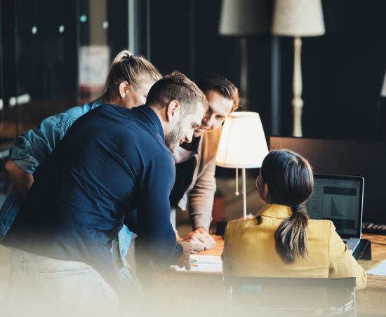 People working together in a professional office environment