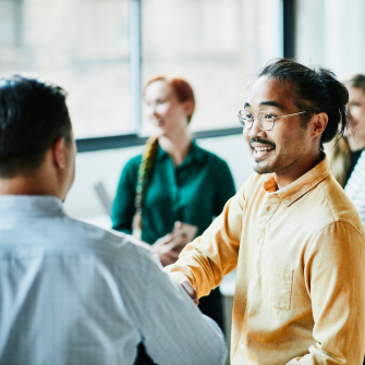People working together in a professional office environment