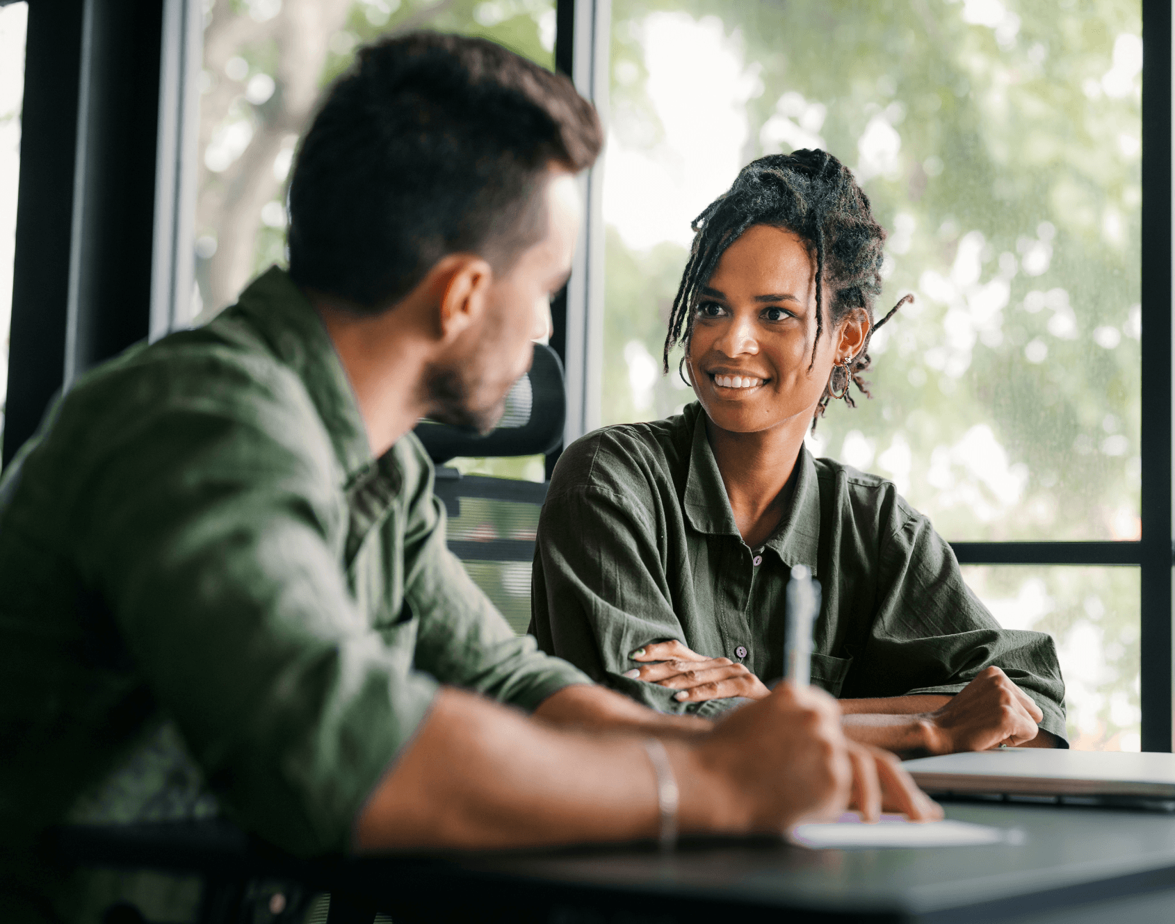 People working together in a professional office environment