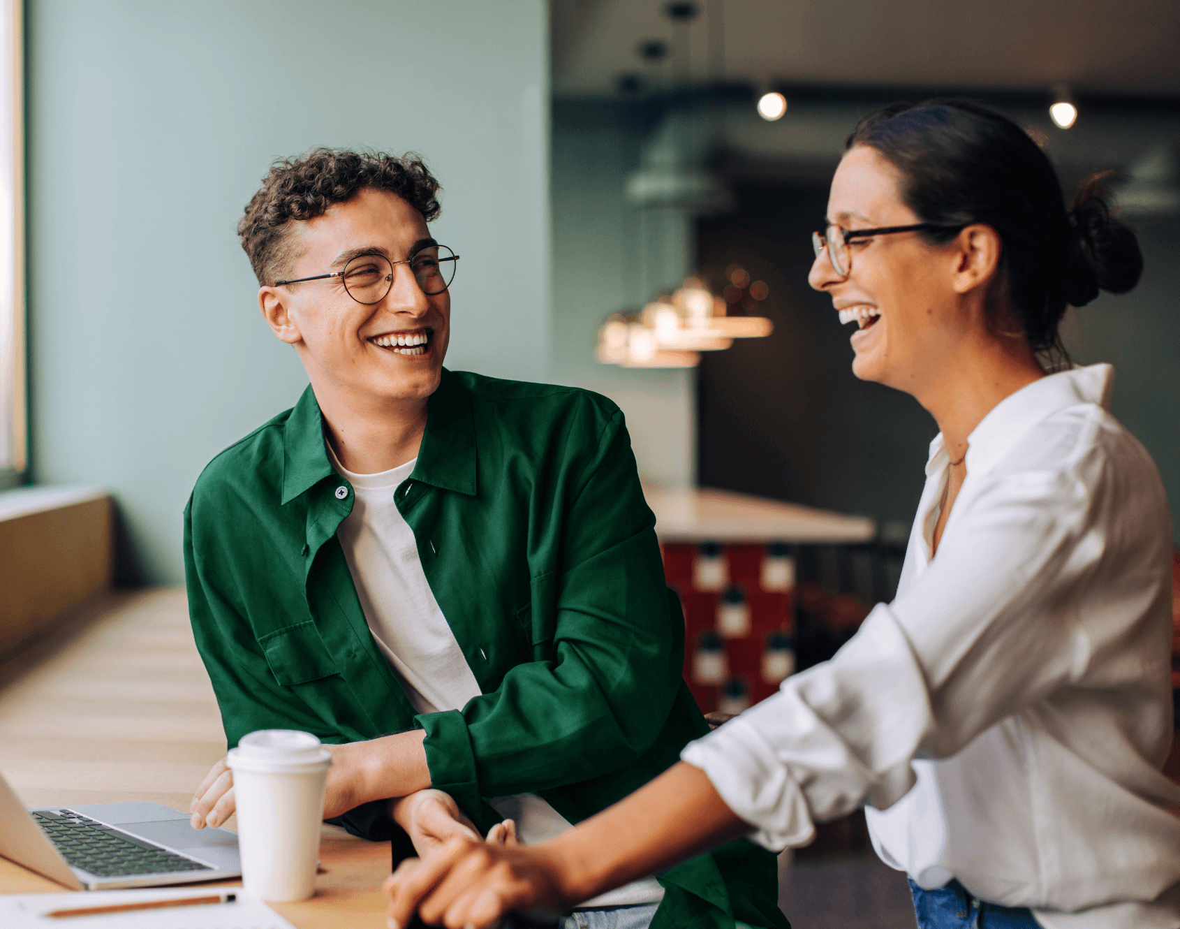 People working together in a professional office environment