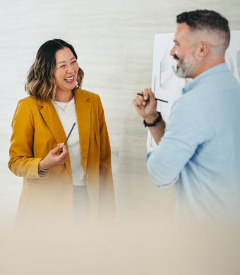 People working together in a professional setting.
