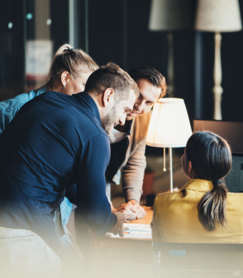 People working together in a professional office environment
