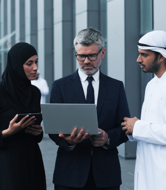 People working together in a professional office environment