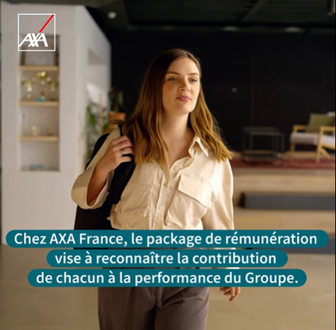 Personne marchant dans un bureau AXA France
