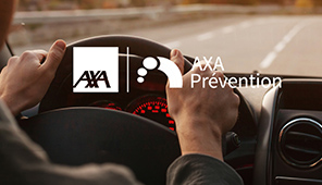 Conduite automobile avec logo AXA Prévention