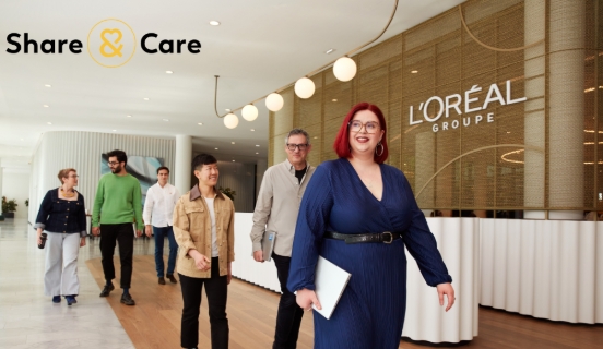 Person standing on a street with “Share & Care” text overlay