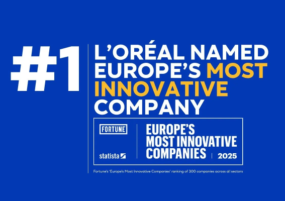 #1 L'Oréal named Europe's Most Innovative Company 2025.