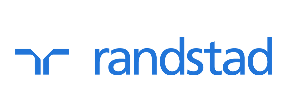 Randstad logo in blauw op witte achtergrond