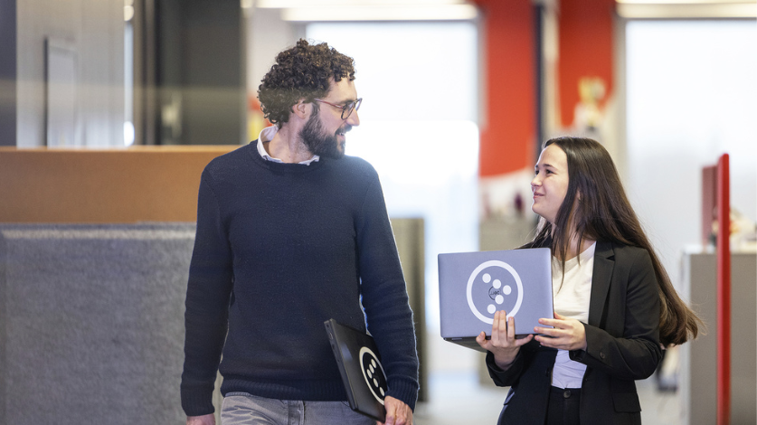 Two persons Talking
